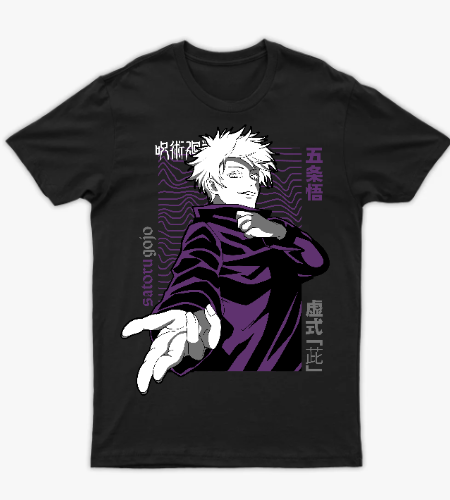 Gojo Satoru Vibes” Tee 🌀 - أمامي