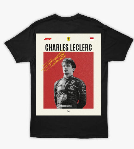 Charles leclerc t shirt design - خلفي