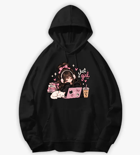 ✨ Just a Girl – Cozy Pink ✨ - أمامي