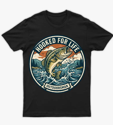 🎣 عاشق الصيد للأبد🎣 Hooked For Life – Outdoor Fisherman - أمامي