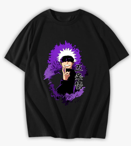 تيشرت انمي "غوجو: القوة اللانهائية" (Gojo: Hollow Purple Edition) 🟣⚛️ - أمامي
