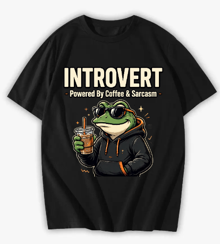 Introvert Powered by Coffee & Sarcasm - أمامي