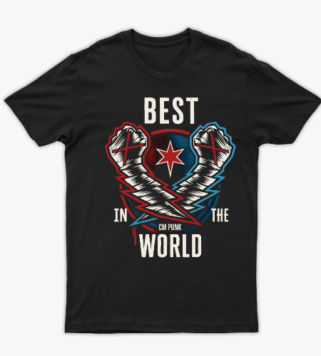 CM Punk Best In The World - Chicago Wrestling Graffiti - أمامي