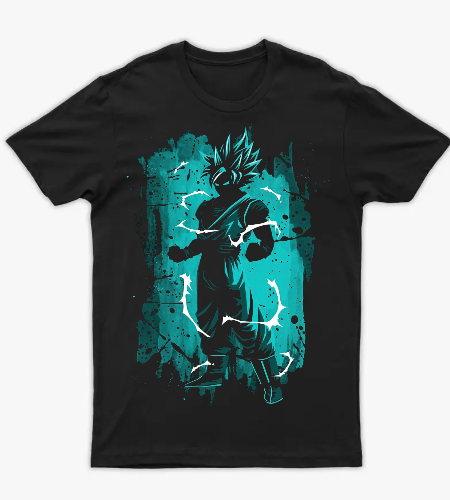 تيشيرت Goku Super Saiyan Blue Silhouette - أمامي